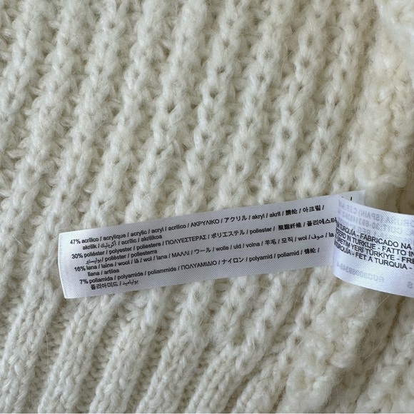 Zara Open Front Long Line Cardigan Cream, S - Picture 9 of 9